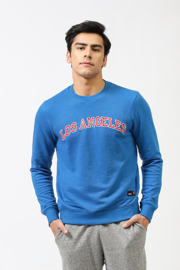 Electric Blue Graphic Sweatshirt